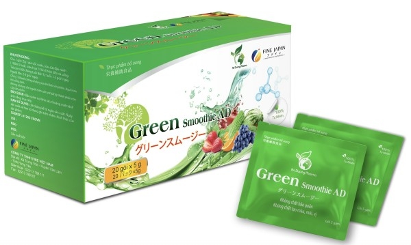 Bột tổng hợp 219 loại rau củ Green Smoothie AD (20gói x 5g)