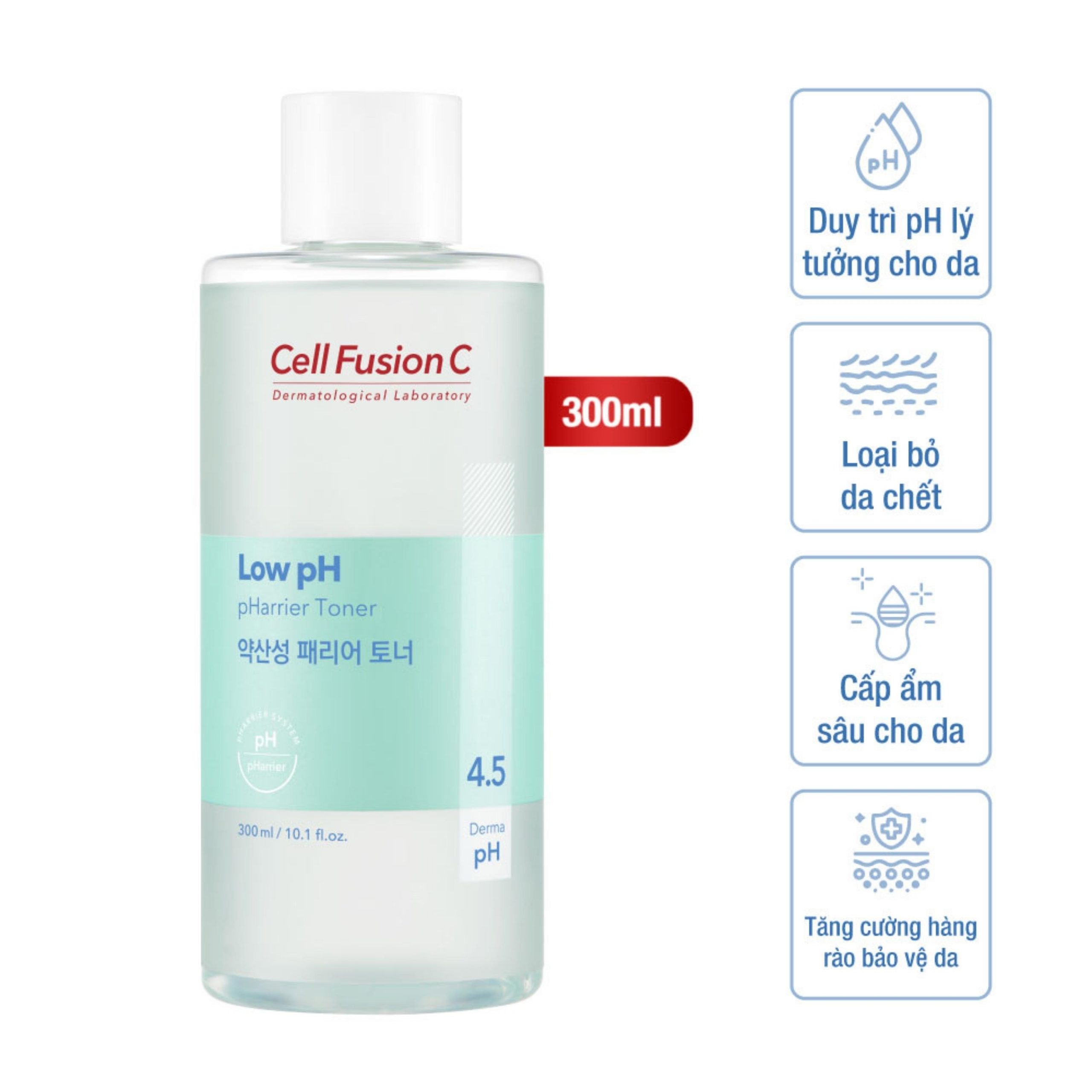 Nước cân bằng PH thấp, tăng cường hàng rào bảo vệ da 300ml – Cell Fusion C Low pH pHarrier Toner