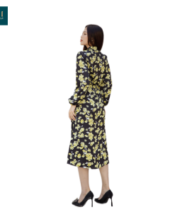 Đầm hoa tay phồng Fenno