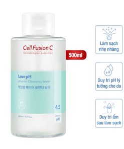 Nước Tẩy Trang Rửa Mặt Cấp Ẩm Cân Bằng độ pH Trên Da Cell Fusion C Low pH Pharrier Cleansing Water