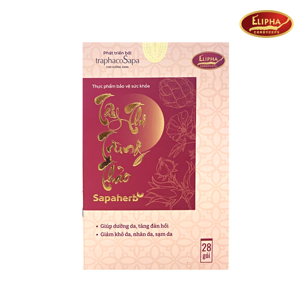 Collagen Tây Thi Trùng Thảo Sapaherb hỗ trợ làm đẹp da 28gói