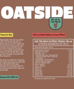 Sữa yến mạch OATSIDE vị Sô-cô-la lúa mạch Thùng 24 Hộp 180ml