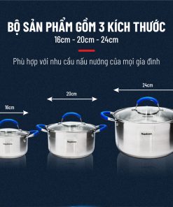 Bộ nồi inox Nagakawa NAG1302