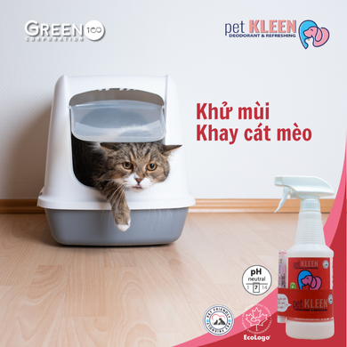 Bộ vi sinh khử mùi thú cưng Pet Kleen (1 chai 500ml + 1 ống 5ml)