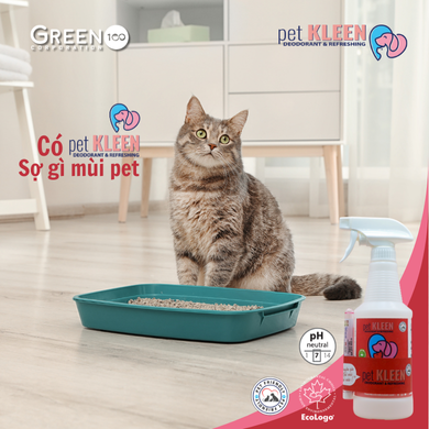 Bộ vi sinh khử mùi thú cưng Pet Kleen (1 chai 500ml + 1 ống 5ml)