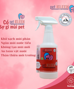 Bộ vi sinh khử mùi thú cưng Pet Kleen (1 chai 500ml + 1 ống 5ml)