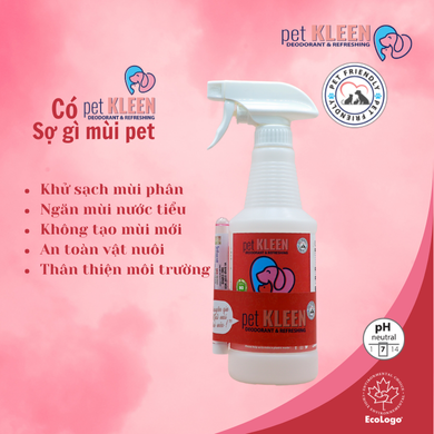 Bộ vi sinh khử mùi thú cưng Pet Kleen (1 chai 500ml + 1 ống 5ml)