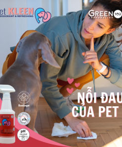 Bộ vi sinh khử mùi thú cưng Pet Kleen (1 chai 500ml + 1 ống 5ml)