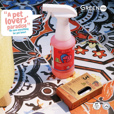 Bộ vi sinh khử mùi thú cưng Pet Kleen (1 chai 500ml + 3 ống 5ml)
