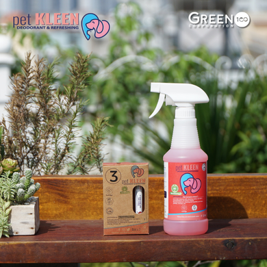Bộ vi sinh khử mùi thú cưng Pet Kleen (1 chai 500ml + 3 ống 5ml)