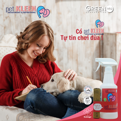 Bộ vi sinh khử mùi thú cưng Pet Kleen (1 chai 500ml + 3 ống 5ml)