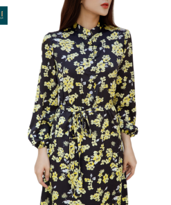 Đầm hoa tay phồng Fenno