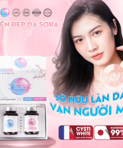 Bộ đôi viên uống đẹp da Sora – Cải thiện sạm nám, dưỡng sáng da (2 hộp/60 viên)