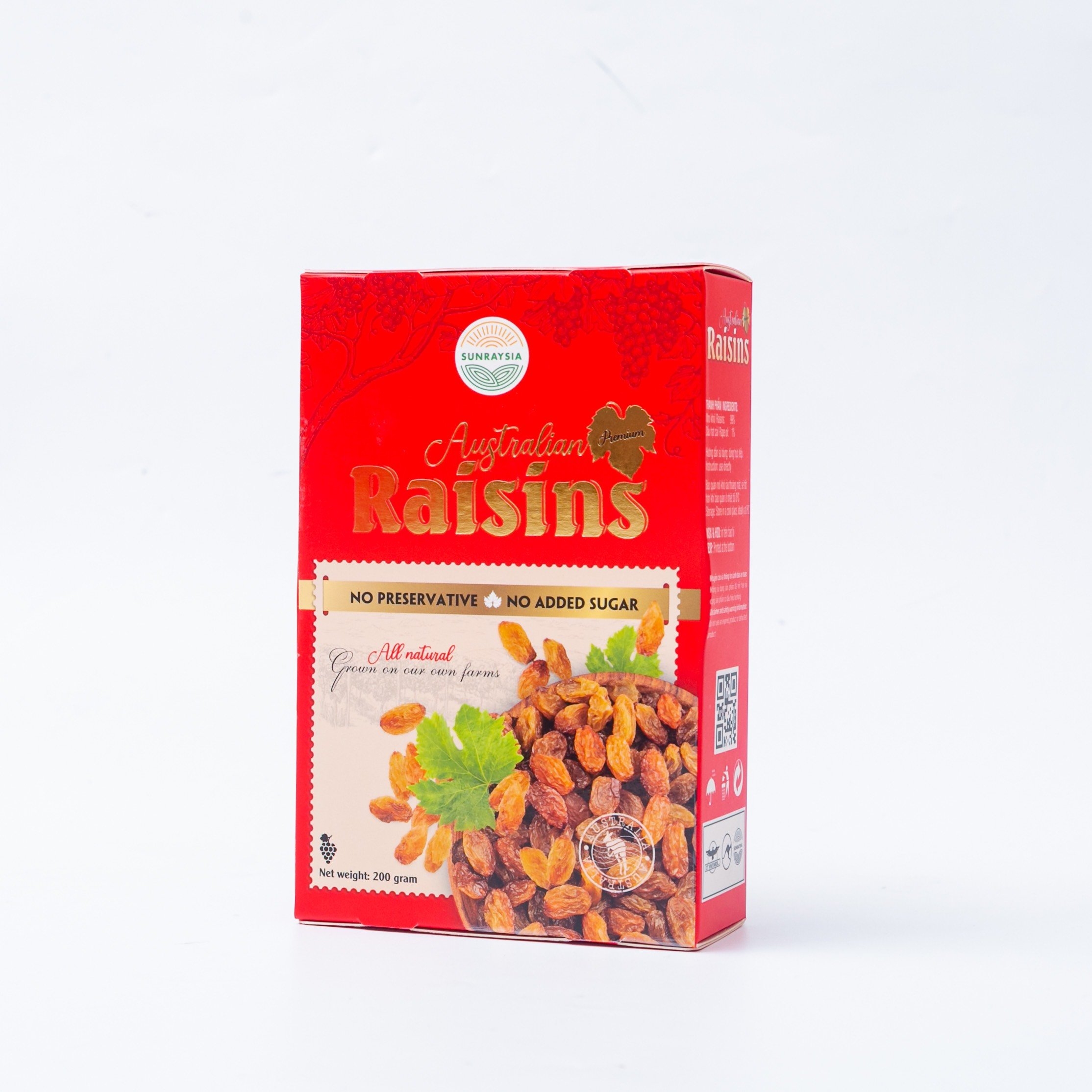 Nho khô tự nhiên nhập khẩu Úc (hộp 200g)