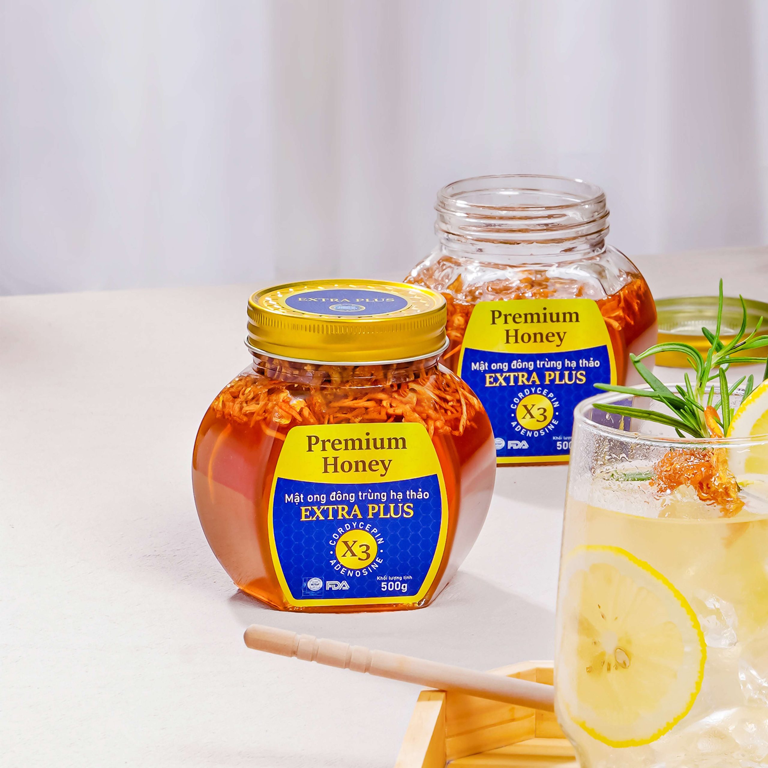 Mật ong đông trùng hạ thảo Extra Plus (500g)