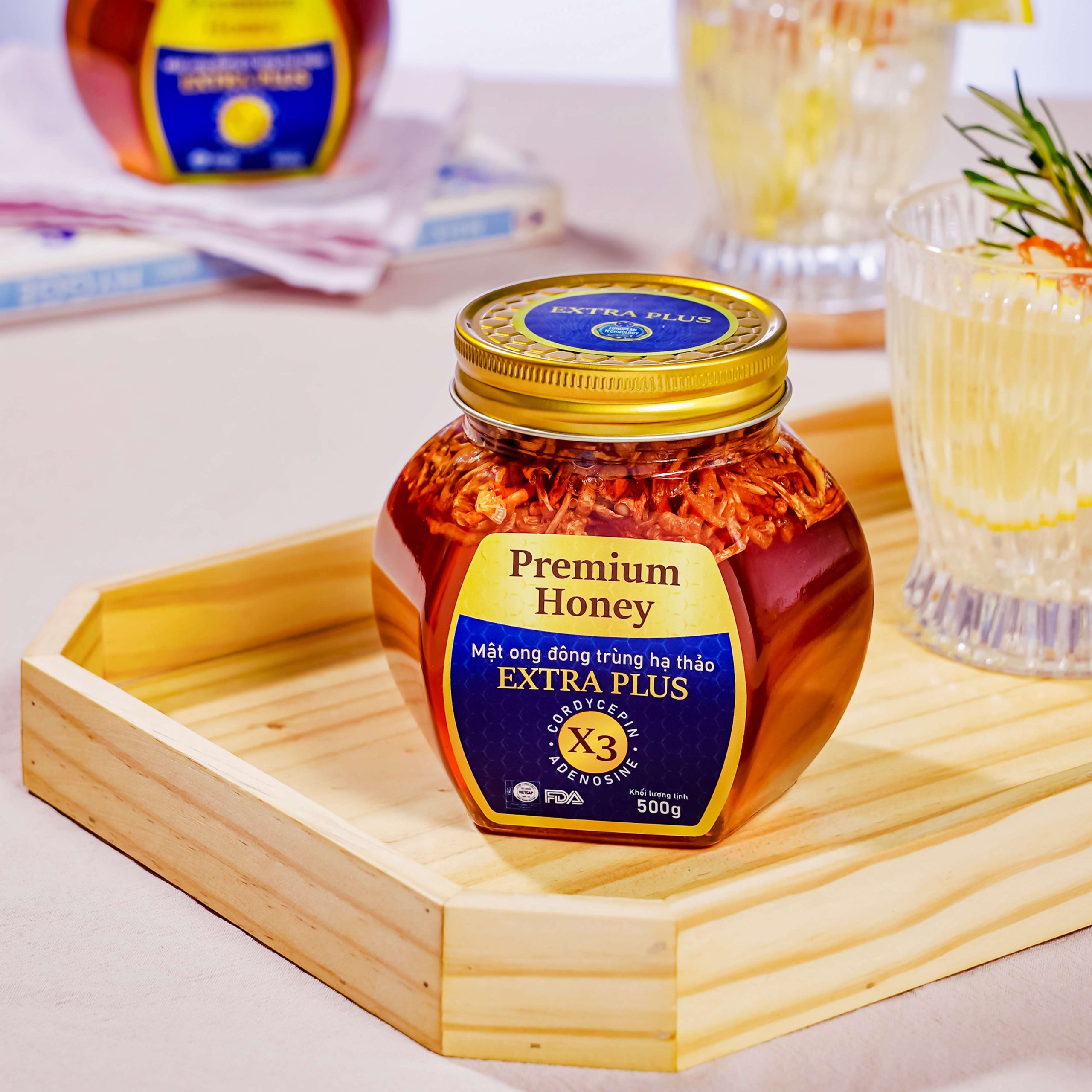 Mật ong đông trùng hạ thảo Extra Plus (500g)