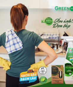 Bộ vi sinh lau chùi dầu mỡ Kitchen Kleen (01 Chai 500ml + 03 ống 5ml)
