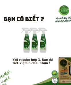 Hộp vi sinh lau chùi dầu mỡ Kitchen Kleen (03 ống 5ml)