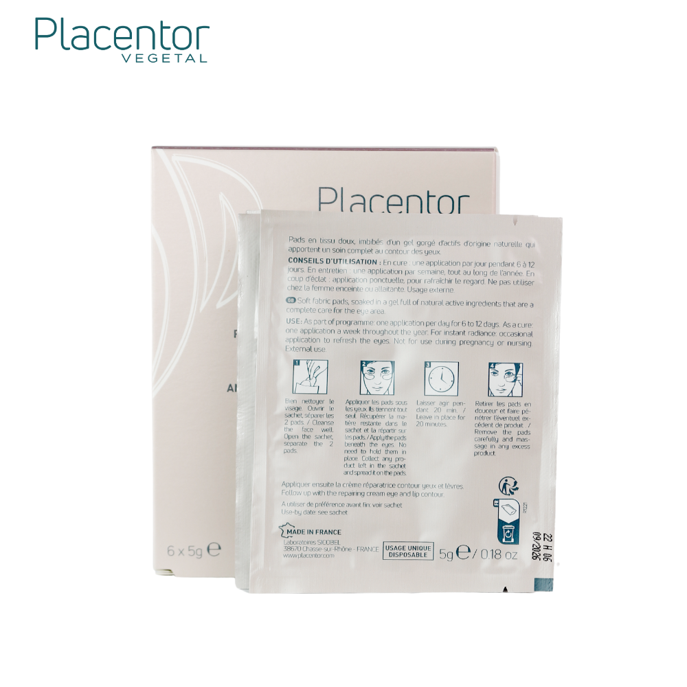 Mặt nạ Mắt Placentor Anti- Pouch, Anti Wrinkle Pads – Giảm nếp nhăn, bọng mắt (6x5g)