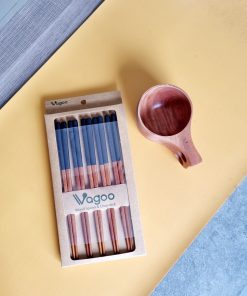 Bộ đũa ăn cao cấp nâu cán đen