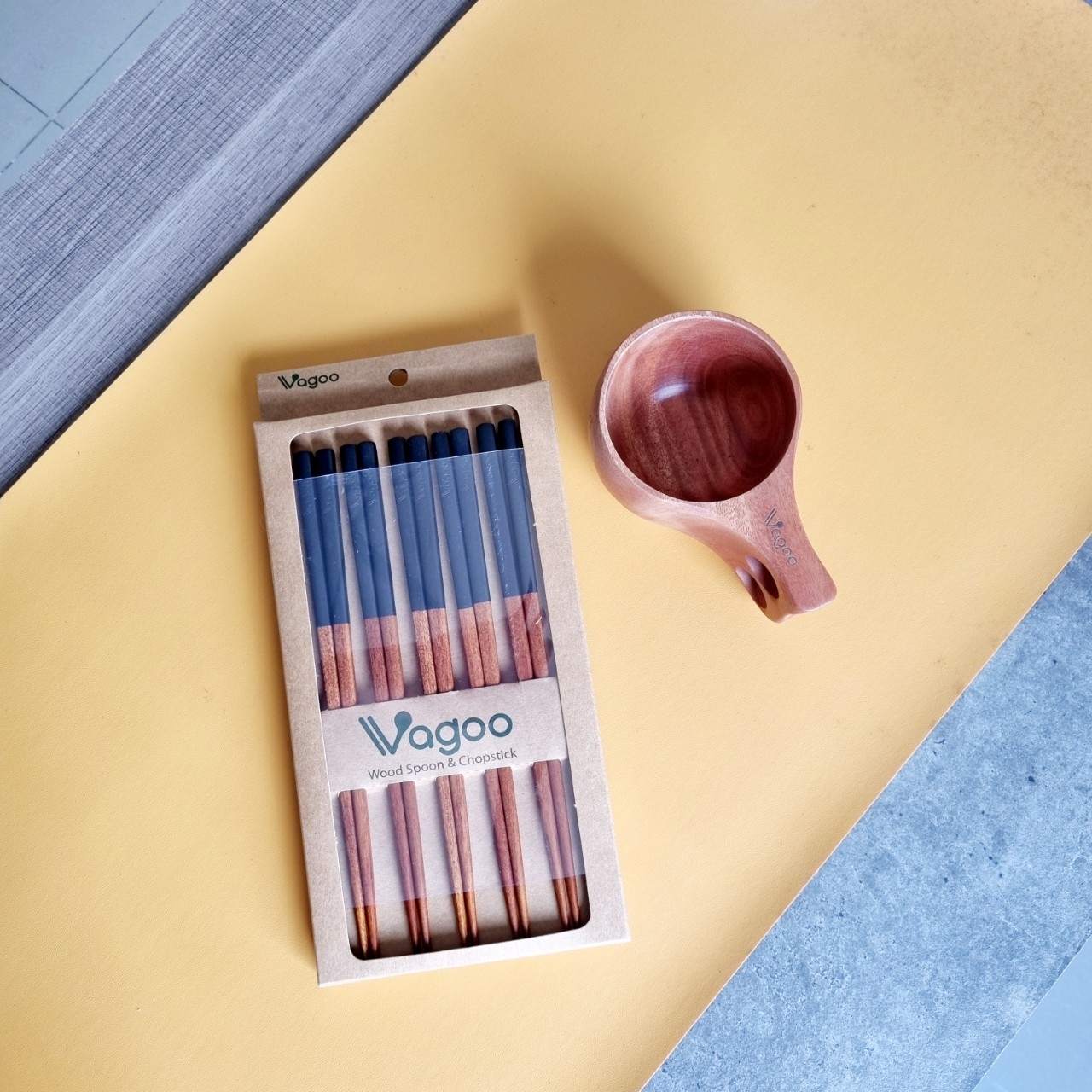 Bộ đũa ăn cao cấp nâu cán đen