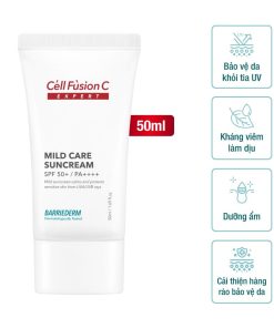 Kem chống nắng làm dịu da, tăng cường hàng rào bảo vệ da 50ml – Cell Fusion C Expert Mild Care Suncream SPF 50+/ PA++++