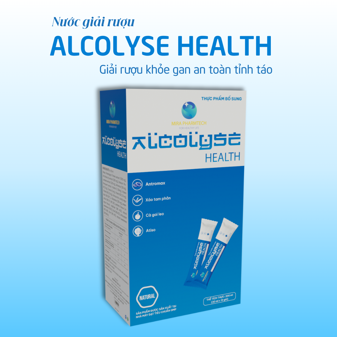 Nước uống giải rượu Alcolyse – Hỗ trợ giải độc gan, giảm tác hại do rượu (200ml)