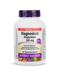 Thực phẩm bảo vệ sức khoẻ Magnesium Bisglycinate 200 mg WEBBER NATURALS (Lọ 120 viên)