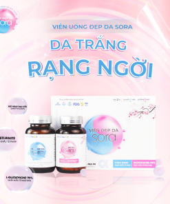 Bộ đôi viên uống đẹp da Sora – Cải thiện sạm nám, dưỡng sáng da (2 hộp/60 viên)