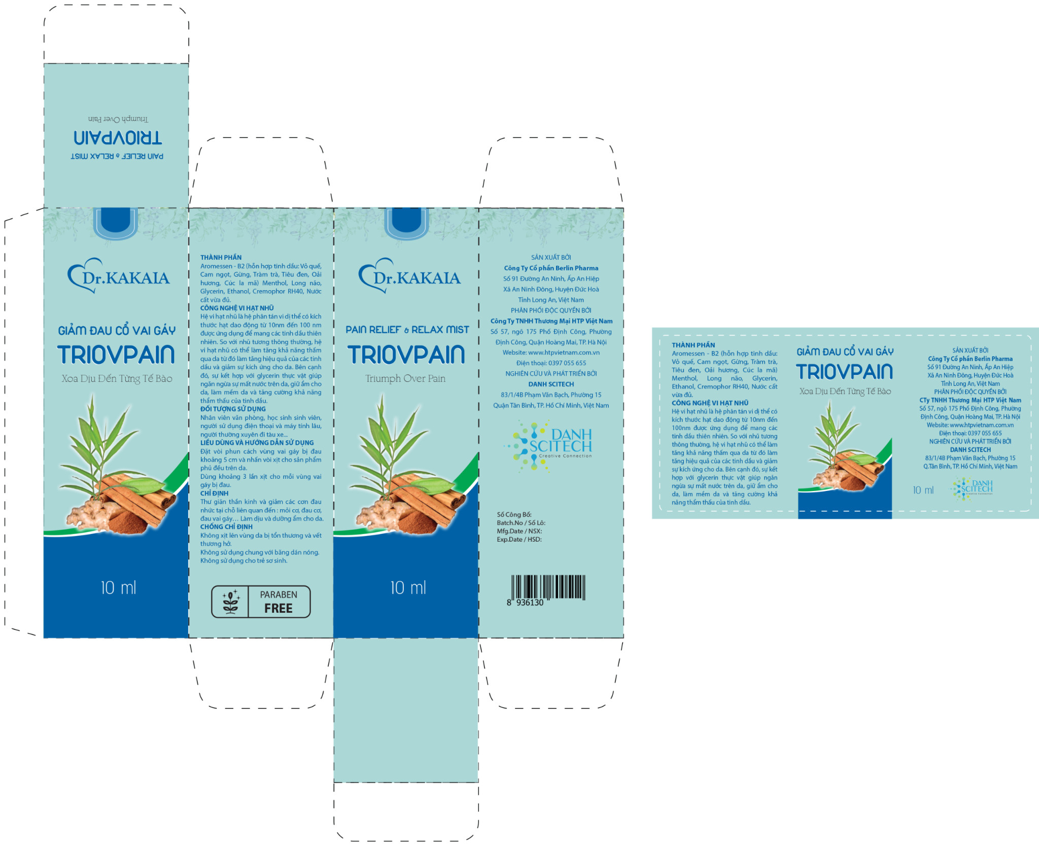 Xịt giảm đau cổ vai gáy triovpain (10ml)