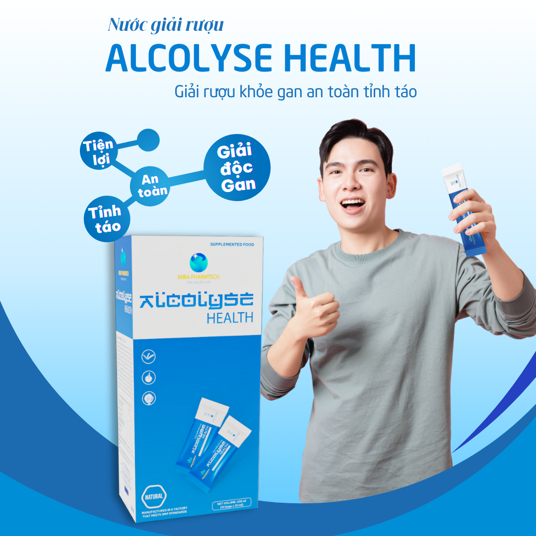Nước uống giải rượu Alcolyse – Hỗ trợ giải độc gan, giảm tác hại do rượu (200ml)