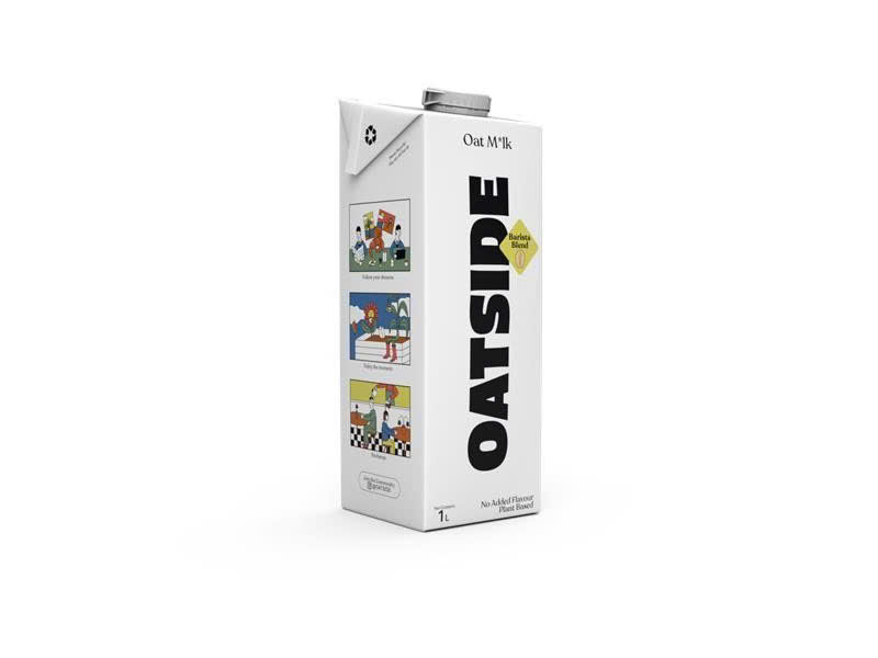 Sữa yến mạch OATSIDE vị nguyên bản Barista Blend (không đường) Thùng 6 Hộp 1 Lít