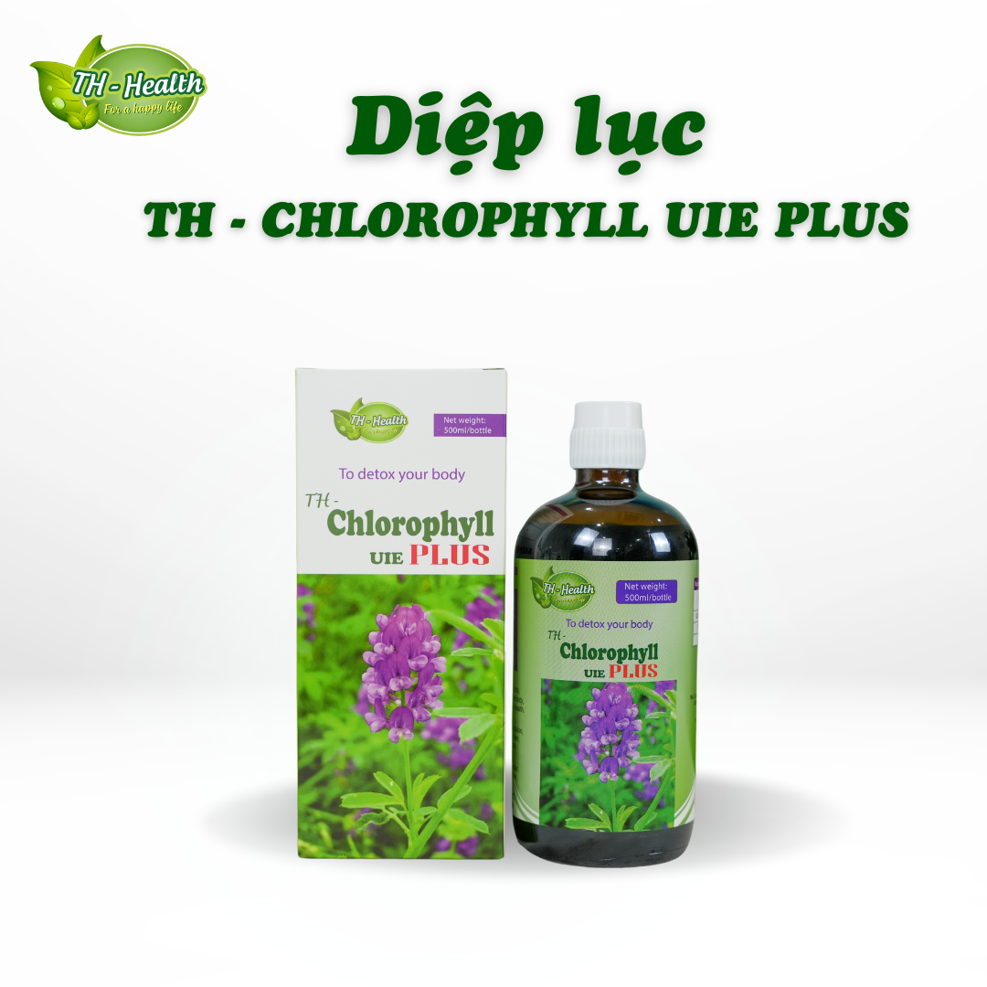 TH-Chlorophyll UIE PLUS bổ sung diệp lục, hỗ trợ miễn dịch và chống oxy hóa 500ml