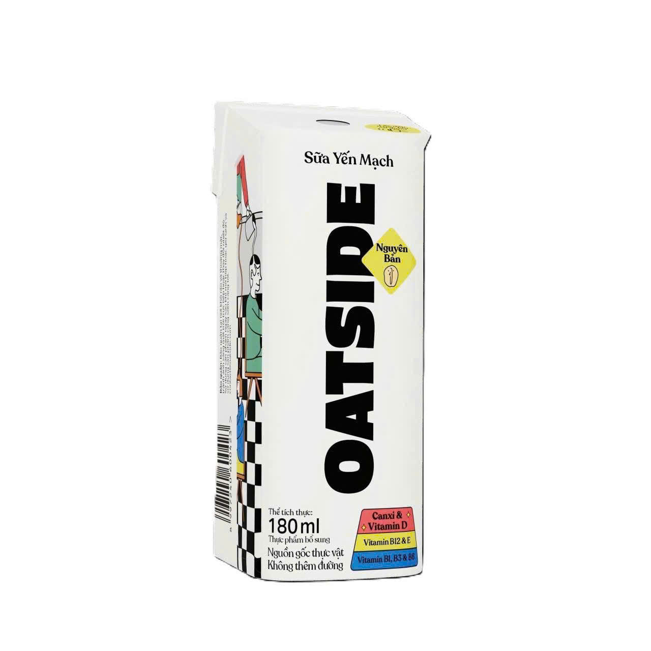 Sữa yến mạch OATSIDE vị nguyên bản Original (không đường) Thùng 24 Hộp 180ml