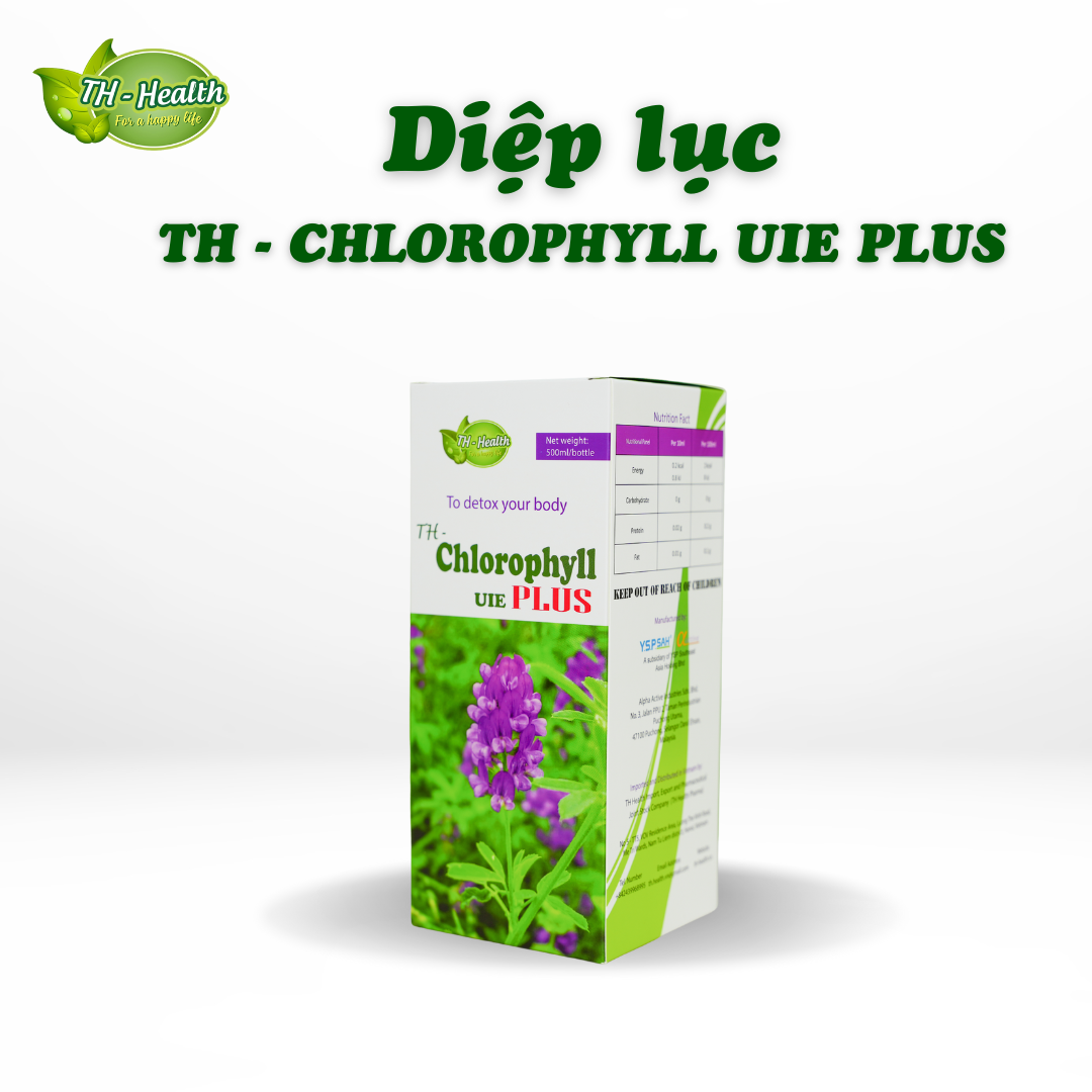 TH-Chlorophyll UIE PLUS bổ sung diệp lục, hỗ trợ miễn dịch và chống oxy hóa 500ml