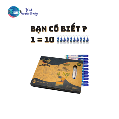 Hộp vi sinh lau chùi đa năng 3E Kleen (10 ống 5ml)