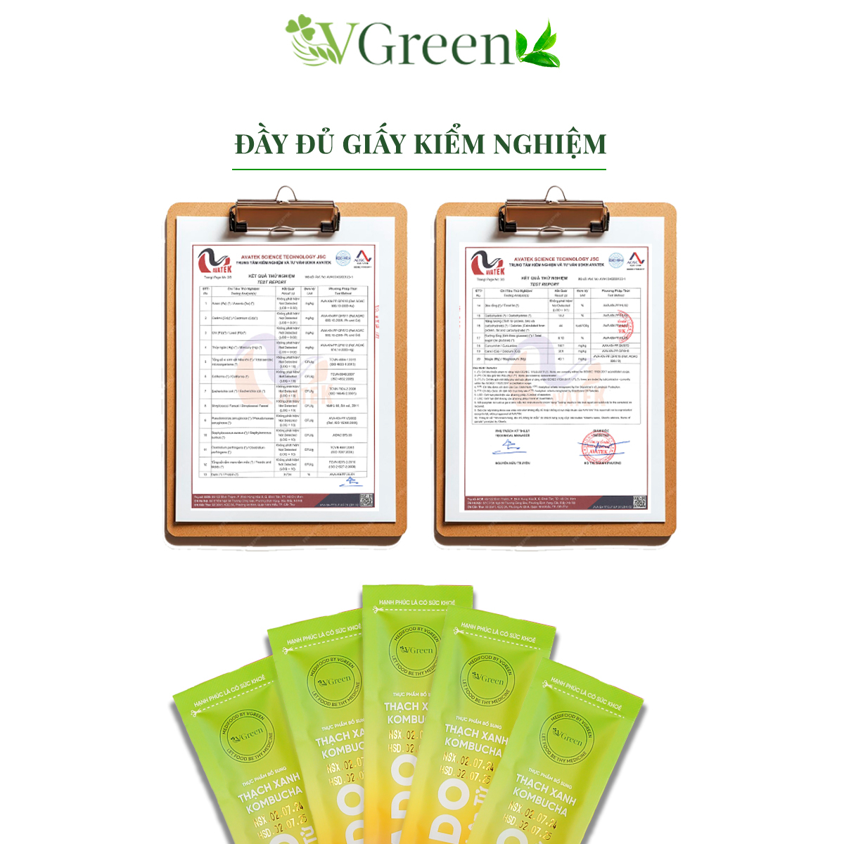 Thạch xanh Kombucha SATADO – Dưỡng sinh phân tử (hộp 1050g)