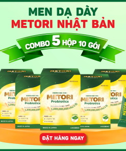Combo 5 Hộp 10 gói Men dạ dày METORI (Hộp 10 gói x 2g)