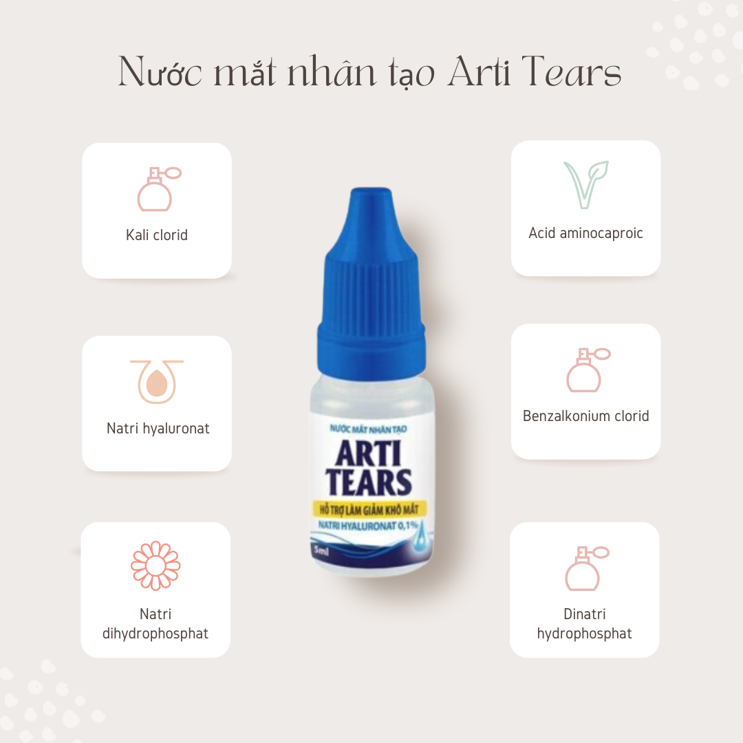 Combo 06 hộp Nước mắt nhân tạo Arti tears