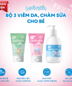 Bộ 3 toàn diện hỗ trợ ngăn ngừa hăm da cho bé Lovin’Skin