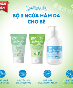 Bộ 3 toàn diện hỗ trợ ngăn ngừa hăm da cho bé Lovin’Skin