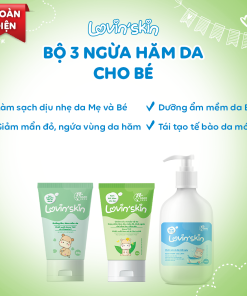 Bộ 3 toàn diện hỗ trợ ngăn ngừa hăm da cho bé Lovin’Skin
