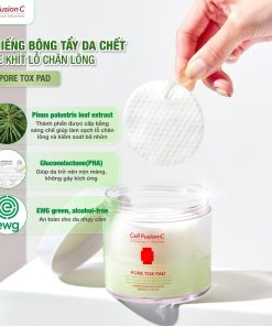 Pore Tox Pad – Cotton pad làm sạch, se khít chân lông hộp 60 miếng