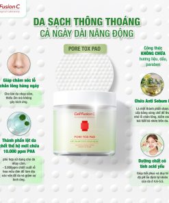 Pore Tox Pad – Cotton pad làm sạch, se khít chân lông hộp 60 miếng