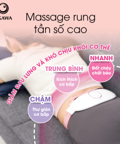 Đai massage đánh tan mỡ bụng kết hợp rung nhiệt (OM-1130), hiệu Ogawa