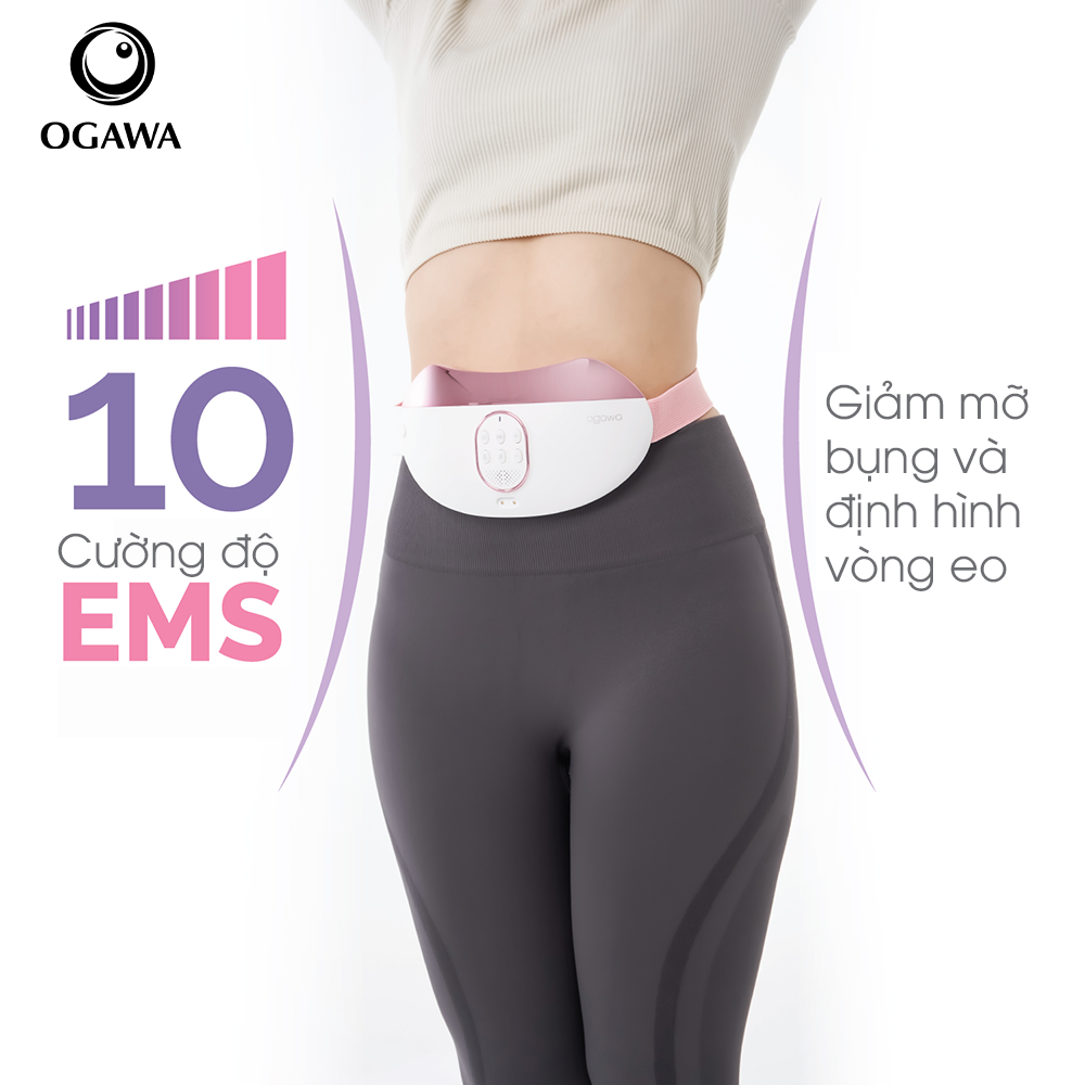 Đai massage đánh tan mỡ bụng kết hợp rung nhiệt (OM-1130), hiệu Ogawa