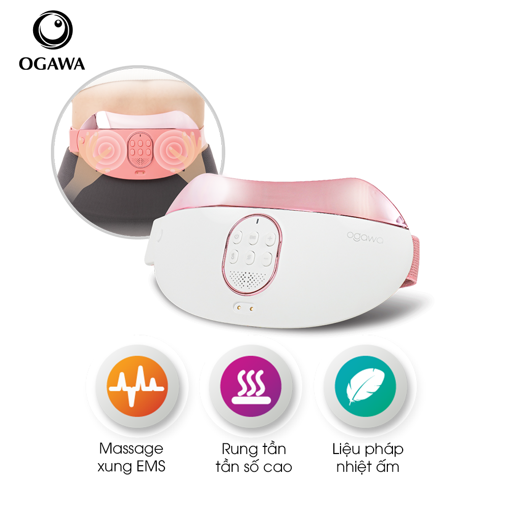 Đai massage đánh tan mỡ bụng kết hợp rung nhiệt (OM-1130), hiệu Ogawa