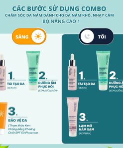 Combo chăm sóc da nám từ tế bào gốc noãn thực vật – Dành cho da nám khô, nhạy cảm