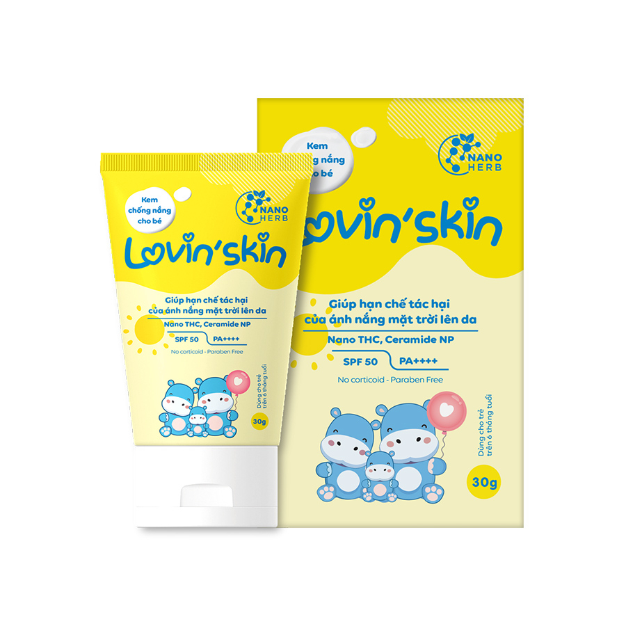 Kem chống nắng Lovin’skin SPF50 PA++++ dịu nhẹ cho trẻ em (30g)
