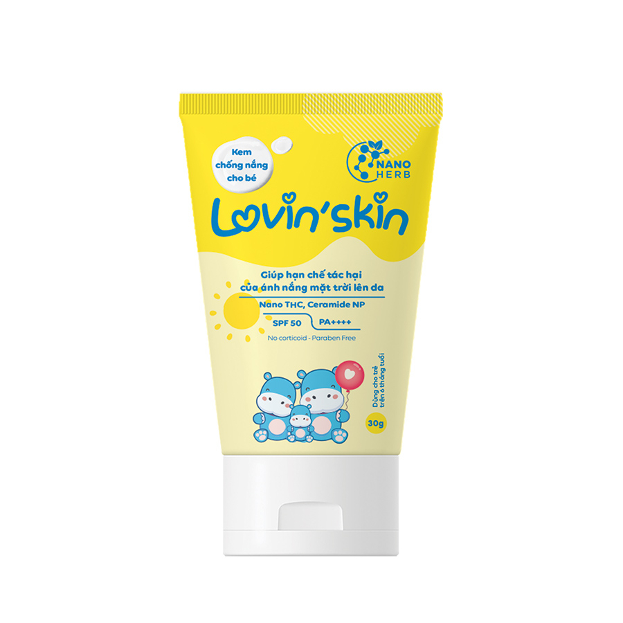 Kem chống nắng Lovin’skin SPF50 PA++++ dịu nhẹ cho trẻ em (30g)
